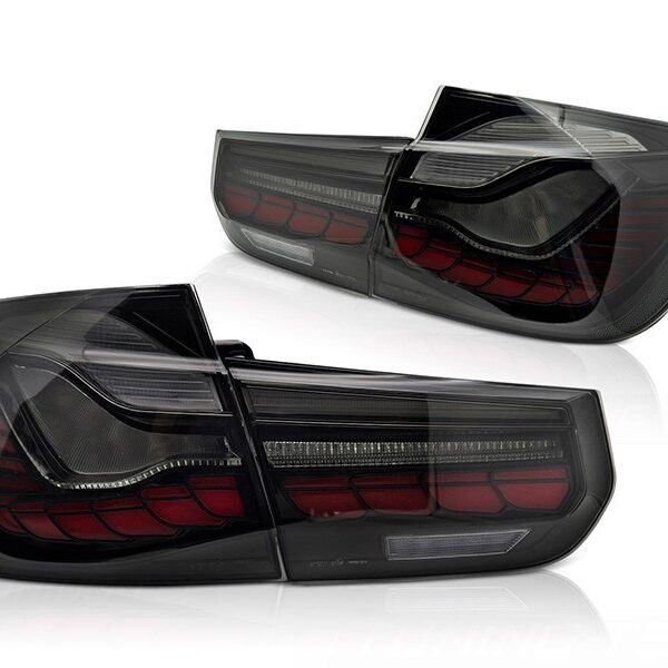 Комплект LED стопове за BMW серия 3 F30 седан 2011-2018, опушена основа, ляв и десен