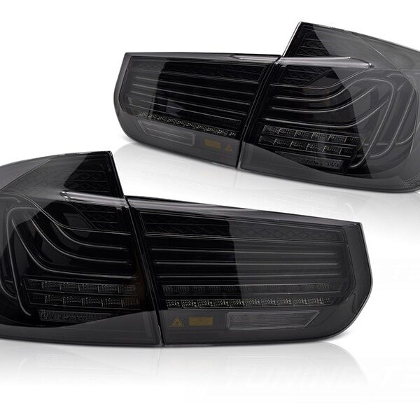 Комплект LED стопове за BMW серия 3 F30 седан 2011-2018, с опушена основа, ляв и десен