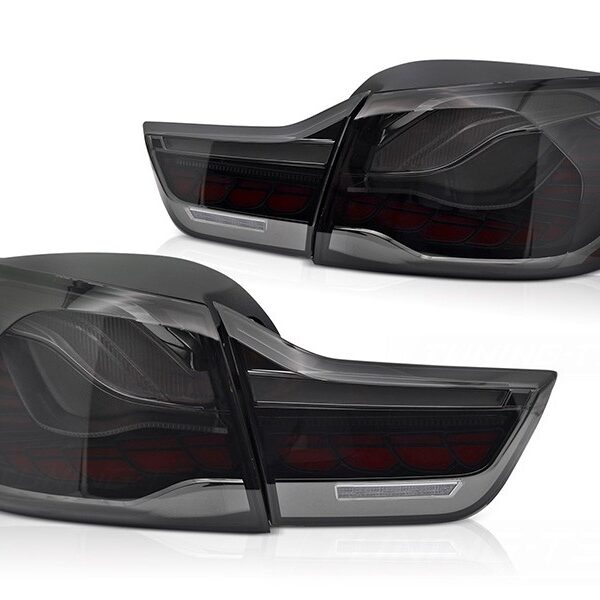 Комплект LED стопове за BMW серия 4 F32 купе, F33 кабриолет, F36 Gran Coupe 2013-2021, M4 F82, F83 2014-2021, опушена основа, ляв и десен