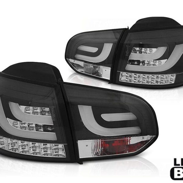 Комплект LED стопове за VW Golf 6 2008-2012, бяло опушена основа, ляв и десен