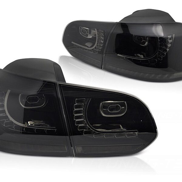 КОМПЛЕКТ LED СТОПОВЕ ЗА VOLKSWAGEN GOLF VI ХЕЧБЕК 2008-2013, ОПУШЕНА ОСНОВА, ЛЯВ И ДЕСЕН