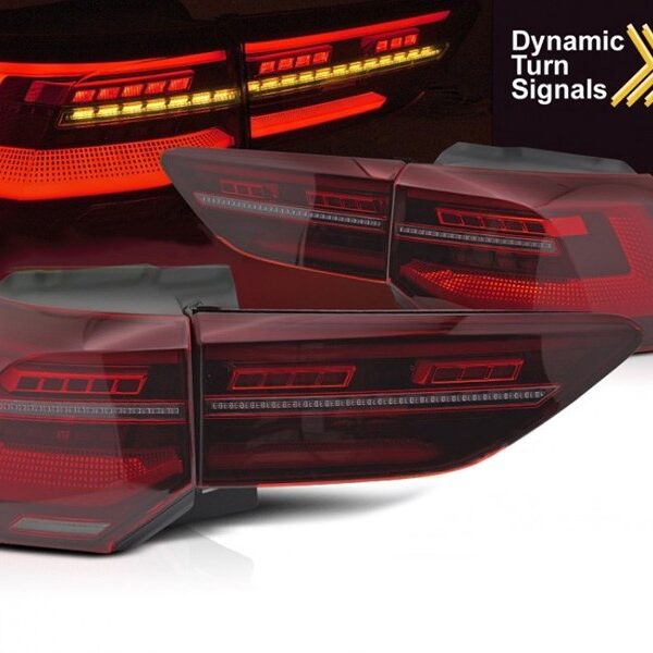 Комплект LED стопове за Volkswagen Golf VIII 2019-2024 хечбек, с червена основа, ляв и десен