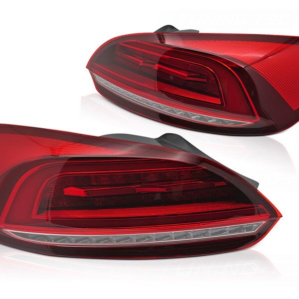 Комплект LED стопове за Volkswagen Scirocco 2008-2014, с червена основа, ляв и десен