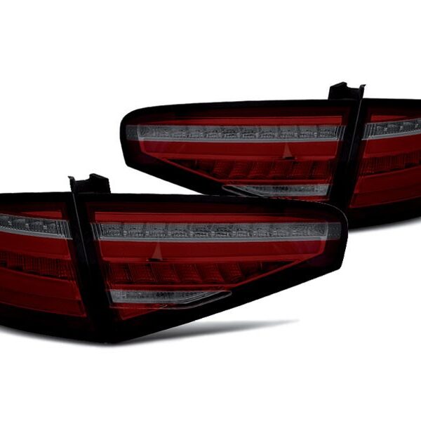 Комплект тунинг LED стопове за Audi A4 седан 2012-2015 червено/опушена основа, ляв и десен