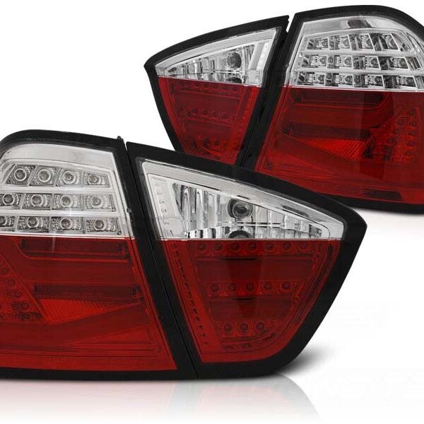 Комплект тунинг LED стопове за BMW серия 3 E90 03.2005-08.2008 червено/бели , ляв и десен