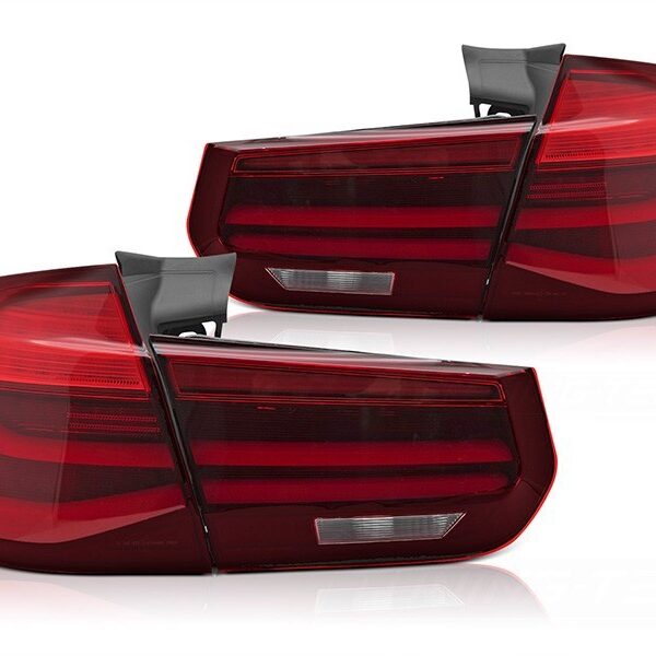 Комплект LED стопове за BMW серия 3 F31 комби 2011-2018 с динамични мигачи, червена основа, ляв и десен