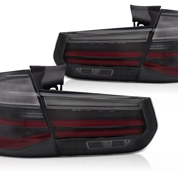 Комплект LED стопове за BMW серия 3 F31 комби 2011-2018 с динамични мигачи, опушена основа, ляв и десен