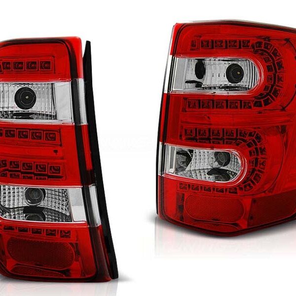 Комплект тунинг LED стопове за Jeep Grand Cherokee 1999-05.2005 червено/бели , ляв и десен