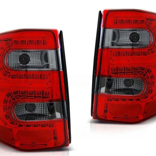 КОМПЛЕКТ ТУНИНГ LED СТОПОВЕ ЗА JEEP GRAND CHEROKEE 1999-05.2005 ЧЕРВЕНО/ОПУШЕНИ , ЛЯВ И ДЕСЕН
