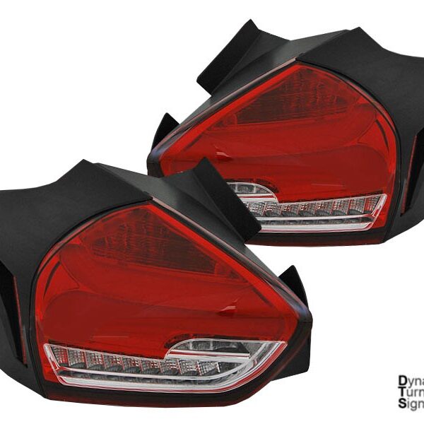 Комплект тунинг LED стопове за Ford Focus III хечбек 2015-2018 червено бяла основа, ляв и десен