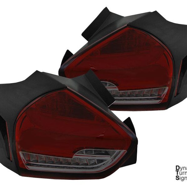 Комплект тунинг LED стопове за Ford Focus III хечбек 2015-2018 червено опушени основа, ляв и десен