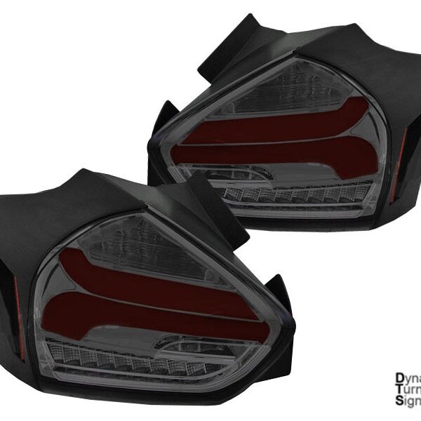 Комплект тунинг LED стопове за Ford Focus III хечбек 2015-2018 червено опушени, ляв и десен