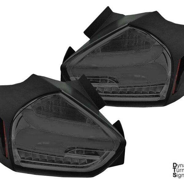 Комплект тунинг LED стопове за Ford Focus III хечбек 2015-2018 опушена основа, ляв и десен