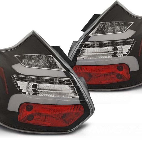 Комплект тунинг LED стопове за Ford Focus III хечбек 2011-10.2014 с черна основа , ляв и десен