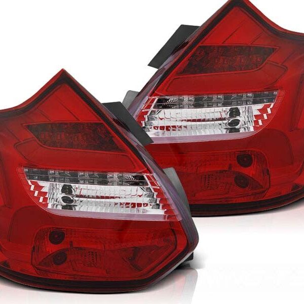 Комплект тунинг LED стопове за Ford Focus III хечбек 2011-10.2014 червено/бели , ляв и десен