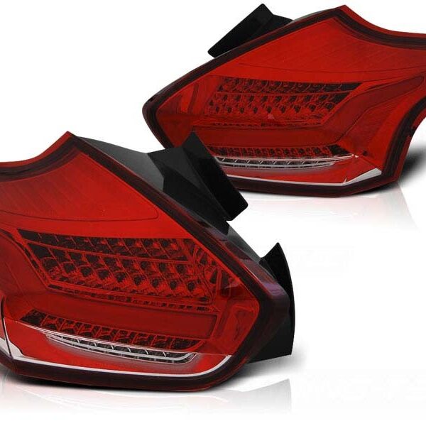 Комплект тунинг LED стопове за Ford Focus III хечбек след 2015 година червено/бели , ляв и десен