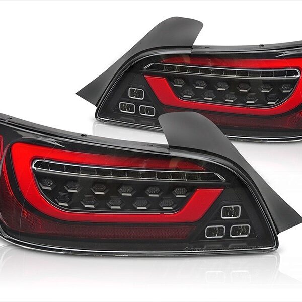 Комплект LED стопове за Honda S2000 2000-2009 с динамични мигачи, червена и черна основа, ляв и десен