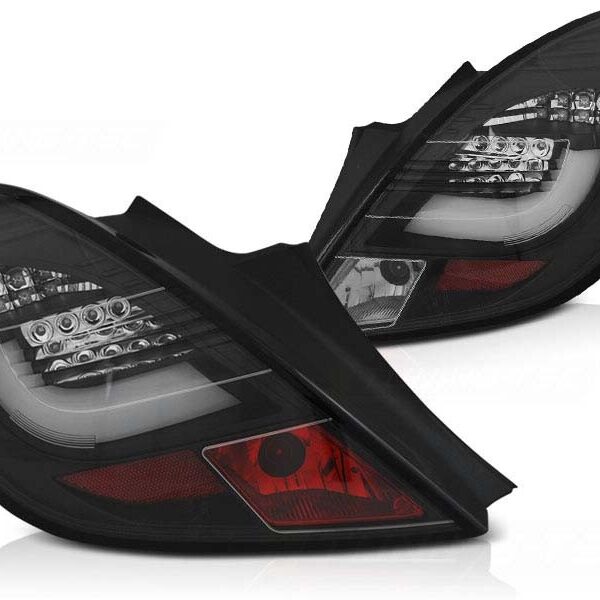 Комплект тунинг LED стопове за Opel Corsa D 04.2006-2014 3 врати с черна основа , ляв и десен