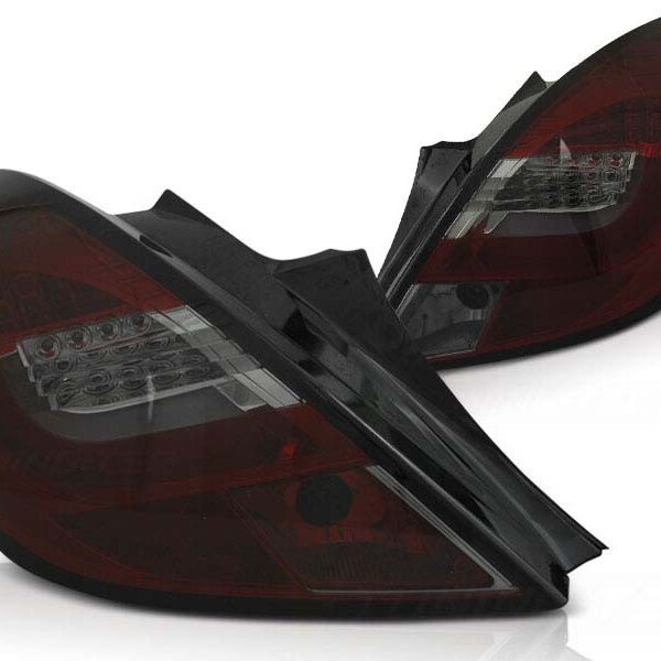 Комплект тунинг LED стопове за Opel Corsa D 04.2006-2014 3 врати червено/опушени , ляв и десен