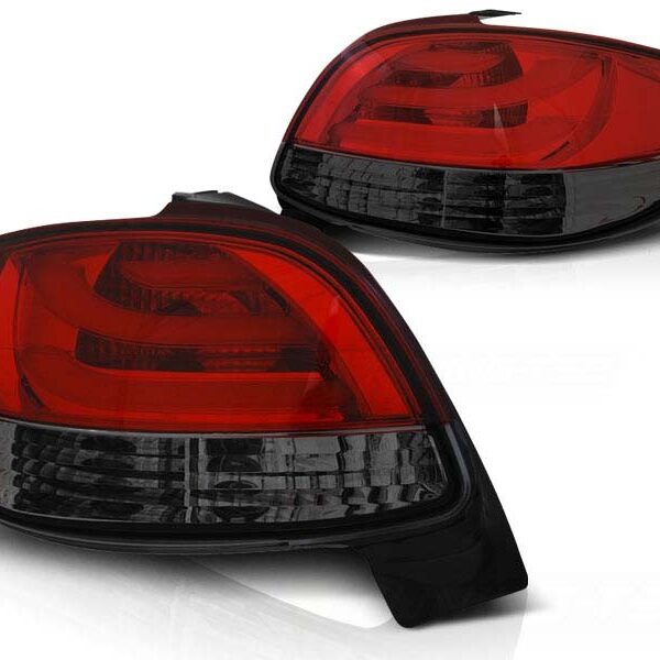 Комплект тунинг LED стопове за Peugeot 206 след 10.1998 година черно/опушени , ляв и десен