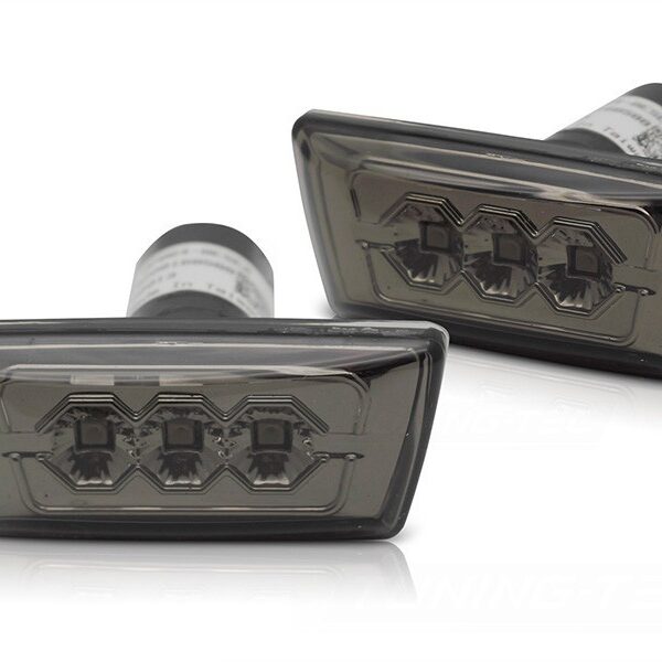 Комплект странични мигачи за Opel Astra H 2004-2010, Corsa D 2006-2011 хечбек с 3,5 врати, Insignia 2008-2012, Zafira B 2005-2014 с черна основа ляв + десен