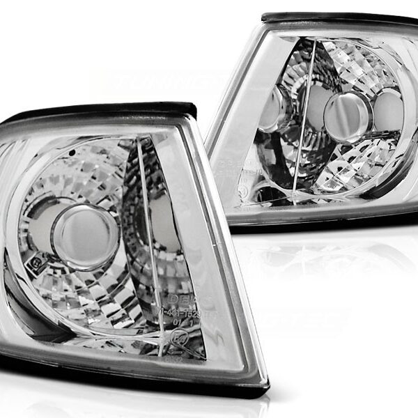 Комплект тунинг мигачи към фара за Audi A3 8L 1996-2000 с хром основа ляв + десен