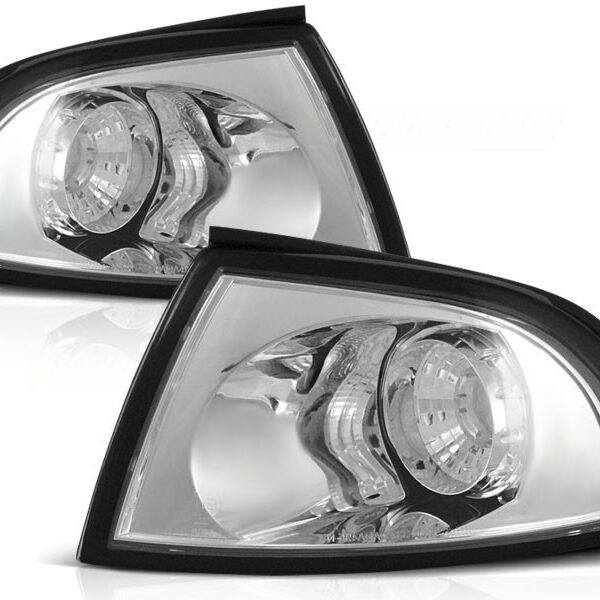 Комплект тунинг мигачи към фара за Audi A4 1994-1998 с хром основа ляв + десен