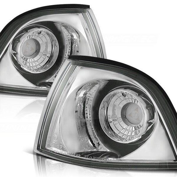 Комплект тунинг мигачи към фара за BMW серия 3 E36 купе 1990-1999 с хром основа ляв + десен
