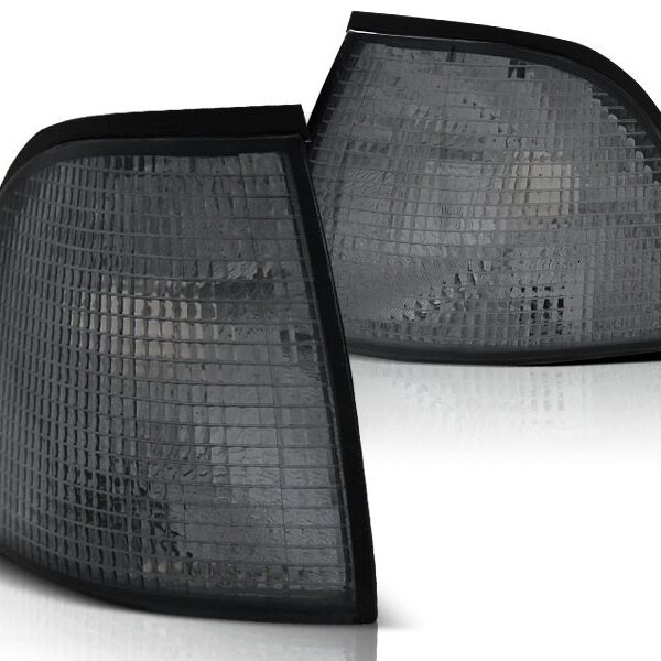 Комплект тунинг мигачи към фара за BMW серия 3 E36 купе/кабрио 1990-1999 опушени ляв + десен