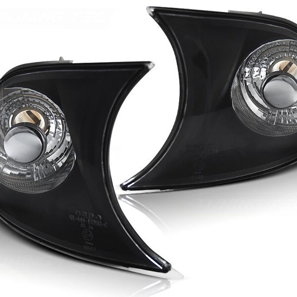 Комплект тунинг мигачи към фара за BMW серия 3 E46 купе/кабрио 1999-2001 опушени ляв + десен