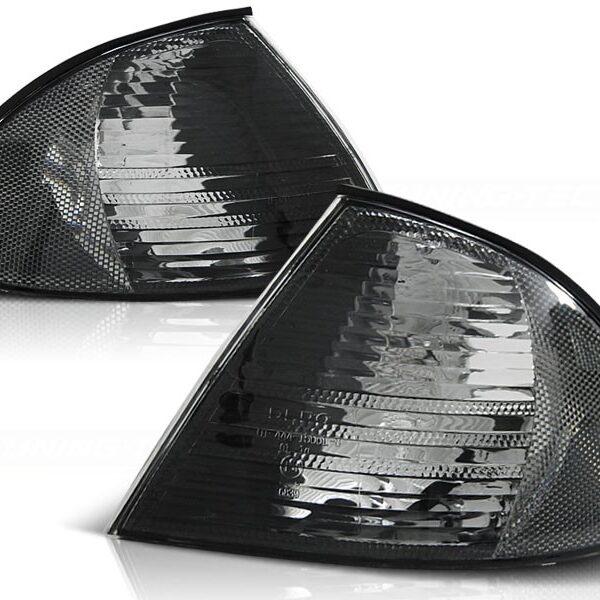 Комплект тунинг мигачи към фара за BMW серия 3 E46 седан/комби 1998-2001 с черна основа ляв + десен