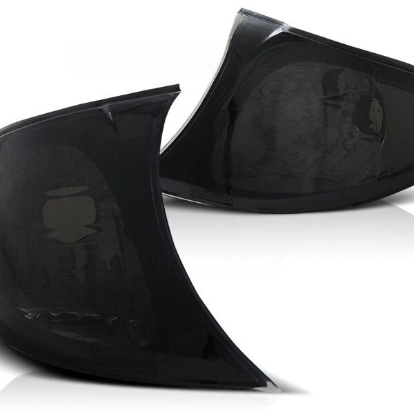 Комплект тунинг мигачи към фара за BMW серия 3 E46 седан/комби 2001-2005 с черна основа ляв + десен