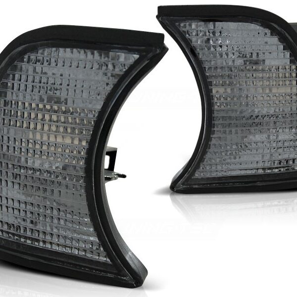 Комплект тунинг мигачи към фара за BMW серия 5 E34 1988-1995 опушени ляв + десен