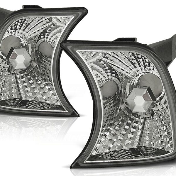 Комплект тунинг мигачи към фара за BMW серия 5 E34 1988-1995 с хром основа ляв + десен