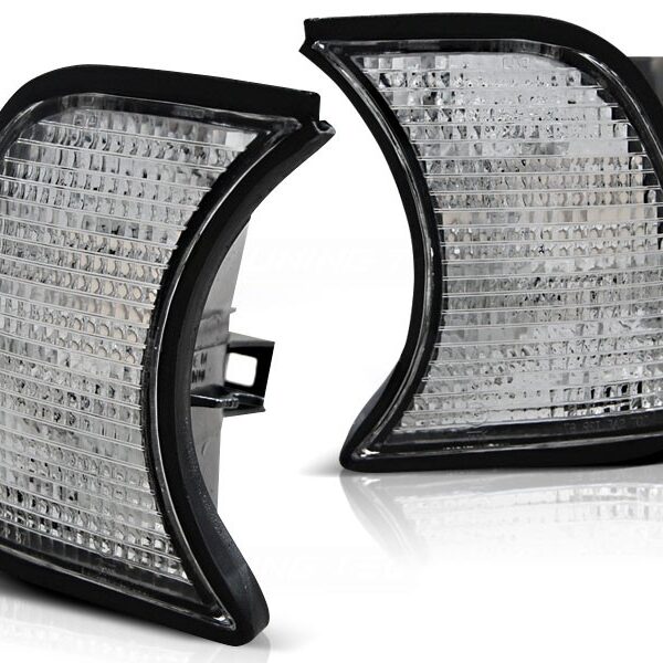 Комплект тунинг мигачи към фара за BMW серия 5 E34 1988-1995 с хром основа ляв + десен