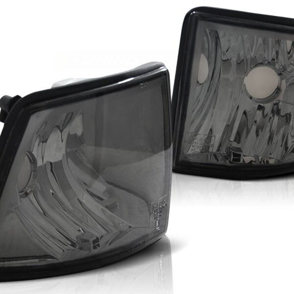 Комплект тунинг мигачи към фара за BMW серия 7 E32 1986-1994 опушени ляв + десен