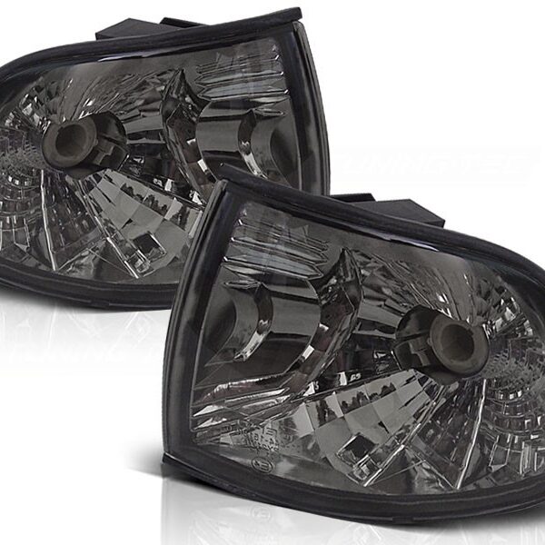 Комплект тунинг мигачи към фара за BMW серия 7 E38 1994-1998 опушени ляв + десен