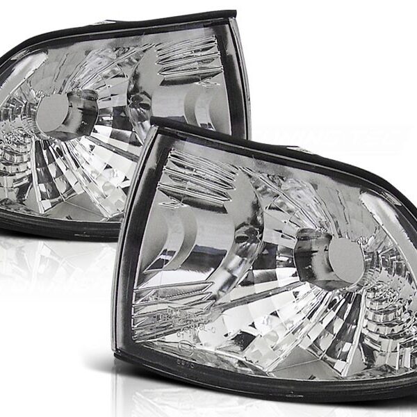 Комплект тунинг мигачи към фара за BMW серия 7 E38 1994-1998 с хром основа ляв + десен