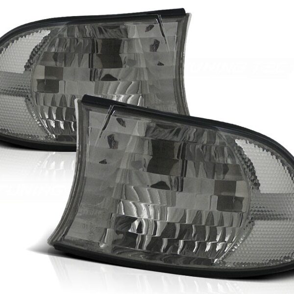 Комплект тунинг мигачи към фара за BMW серия 7 E38 1998-2001 опушени ляв + десен