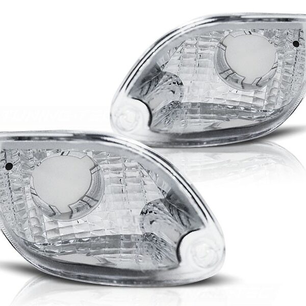 Комплект тунинг мигачи към фара за Ford Focus 1998-2001 с хром основа ляв + десен