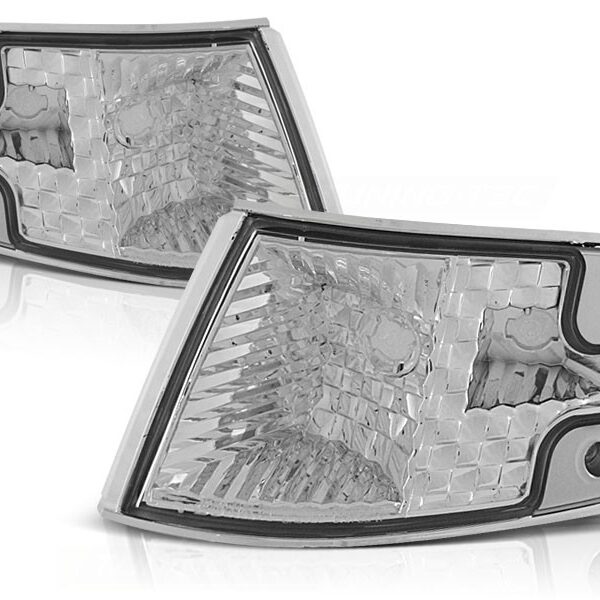 Комплект тунинг мигачи към фара за Honda CRX 1987-1989 с хром основа ляв + десен