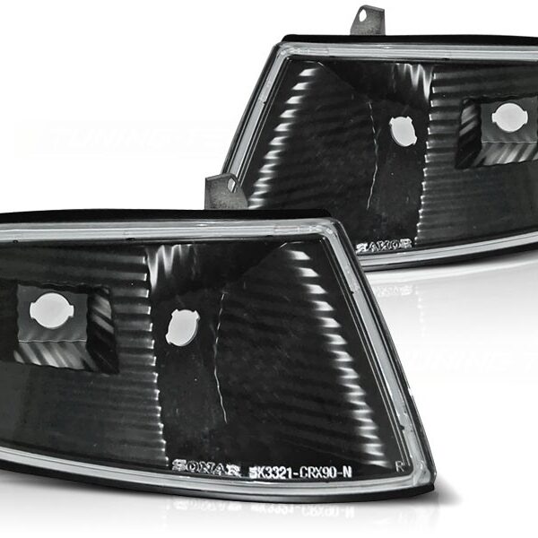 Комплект тунинг мигачи към фара за Honda CRX 1990-1992 с черна основа ляв + десен