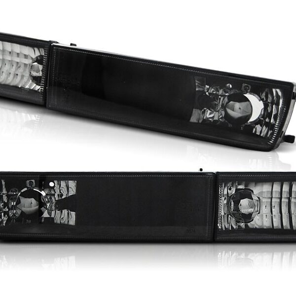 Комплект тунинг мигачи в бронята за VW Golf III 1991-1997/Vento 1992-1998 с черна основа ляв + десен