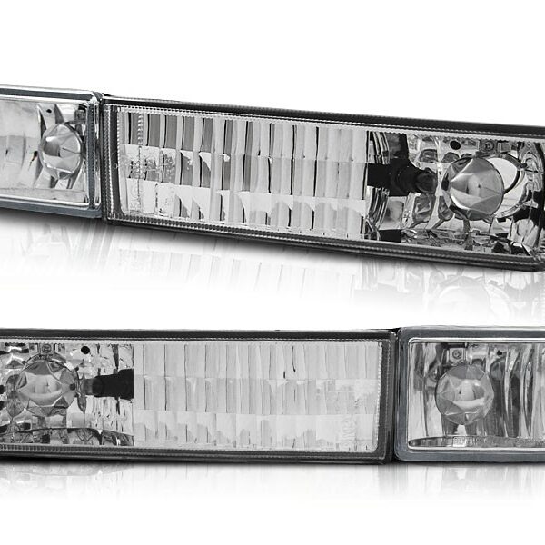 Комплект тунинг мигачи в бронята за VW Golf III 1991-1997/Vento 1992-1998 с хром основа ляв + десен