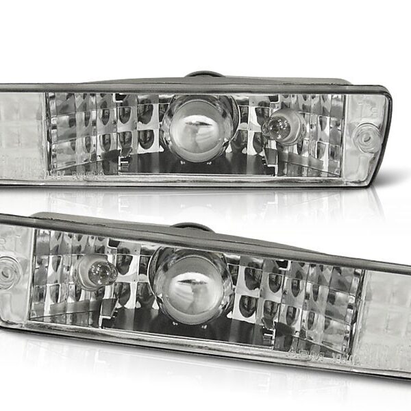 Комплект тунинг мигачи към фара за VW Golf II 1983-1991/Jetta 1984-1991 с хром основа ляв + десен