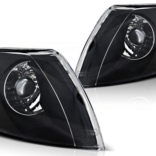 Комплект тунинг мигачи към фара за VW Passat B5 1996-2000 с черна основа ляв + десен