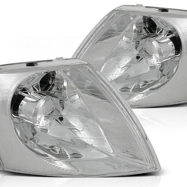 Комплект тунинг мигачи към фара за VW Passat B5 1996-2000 с хром основа ляв + десен