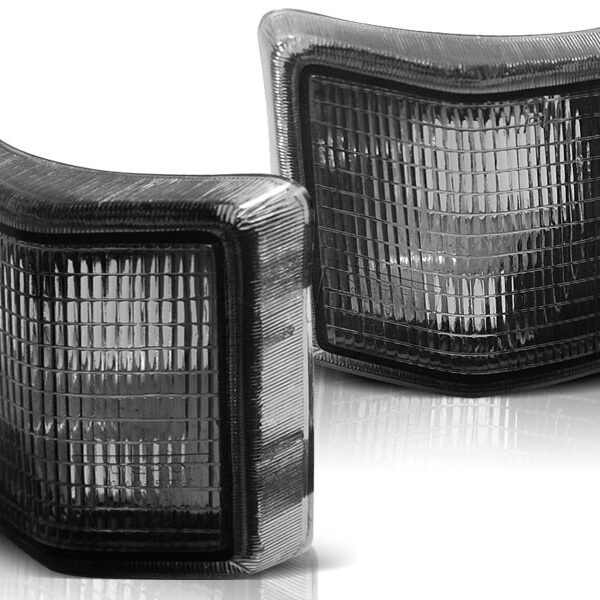 Комплект тунинг мигачи към фара за VW T3 1979-1992 опушени ляв + десен