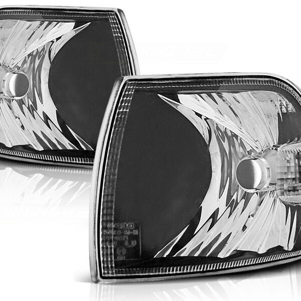 Комплект тунинг мигачи към фара за VW T4 1996-2003 с черна основа ляв + десен