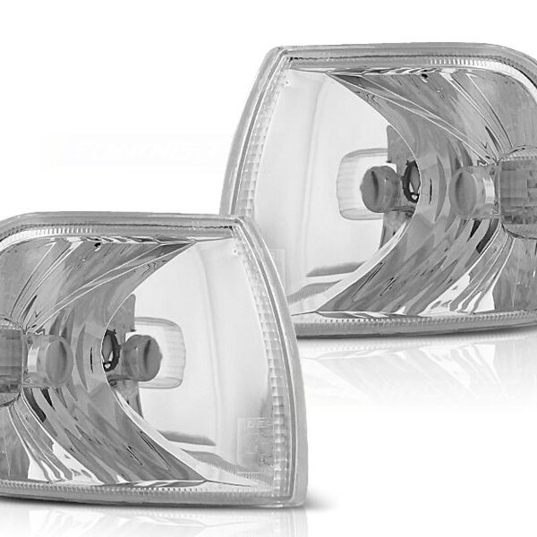 Комплект тунинг мигачи към фара за VW T4 1996-2003 с хром основа ляв + десен